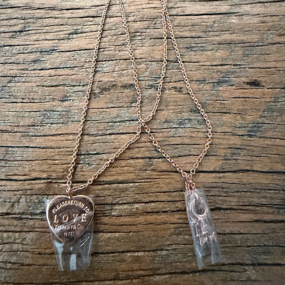 Rose Gold Heart Pendant Double Bracelet